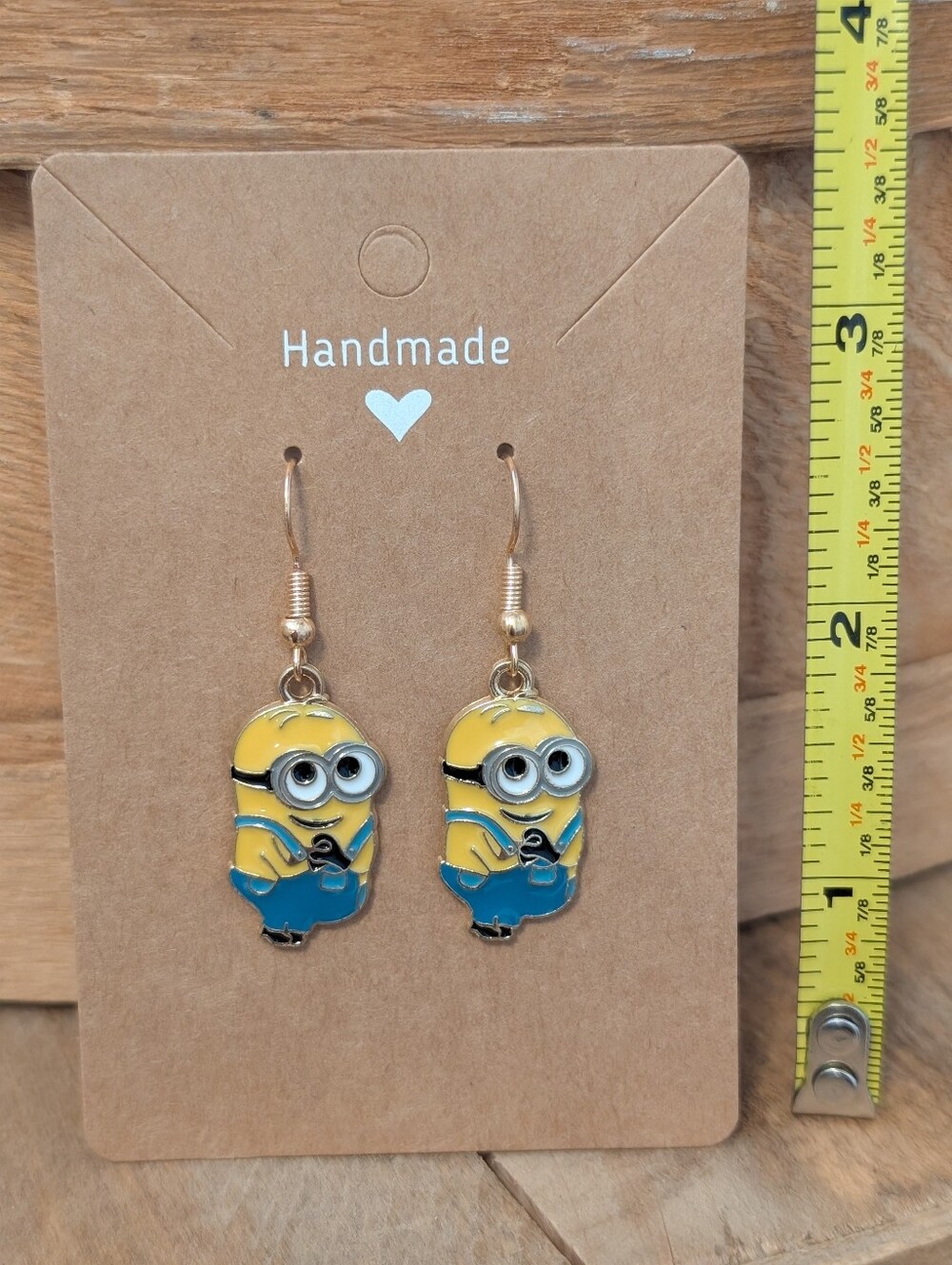 Despicable Me Minions Enamel Metal Earrings NEW